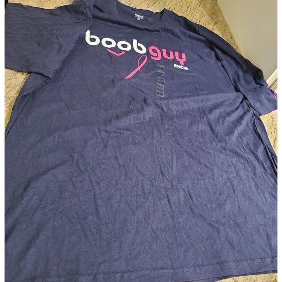 Reebok T-Shirt Adult Size XXL Boobguy Avon Walk for Breast Cancer Blue pink - Picture 10 of 12